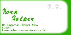 nora holper business card