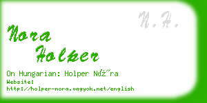 nora holper business card